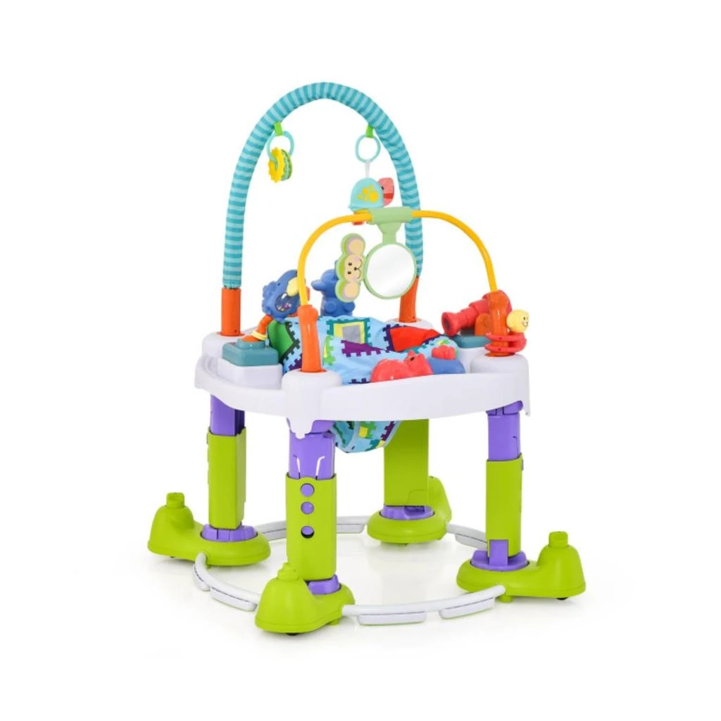 Hivvago 4-in-1 Baby Bouncer Activity Center with 3 Adjustable Heights-Green