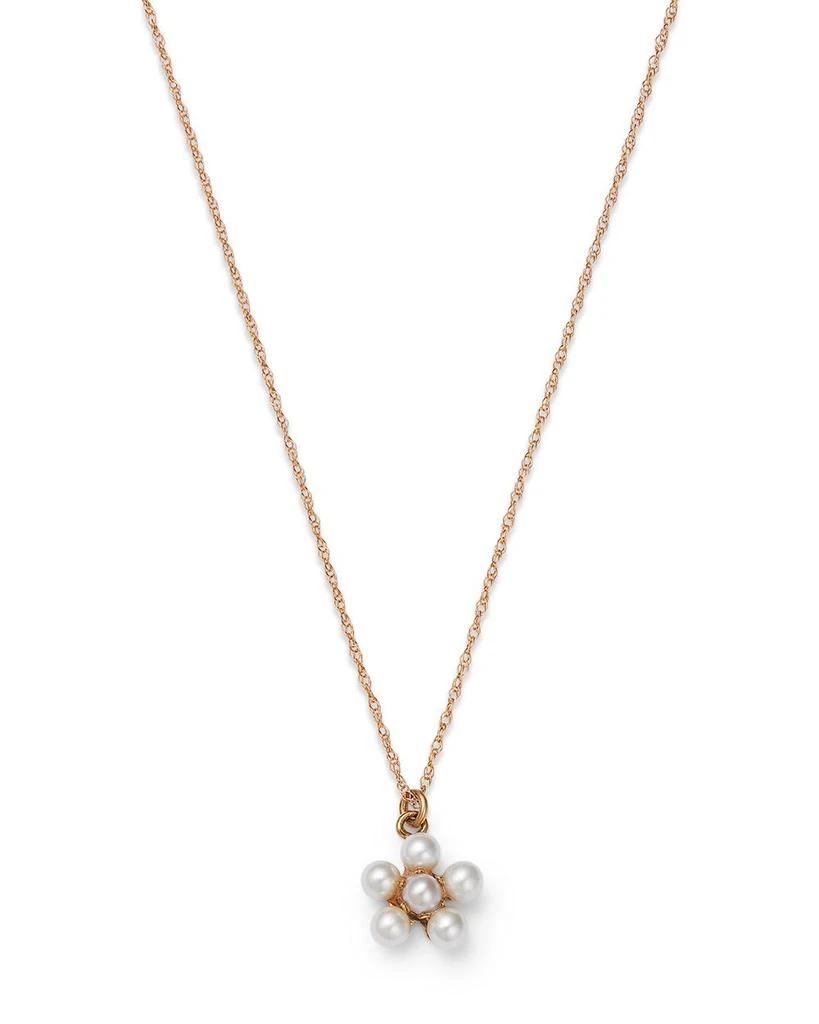 Bloomingdale
s Cultured Freshwater Pearl Flower Pendant Necklace in 14K Yellow Gold, 18" 1