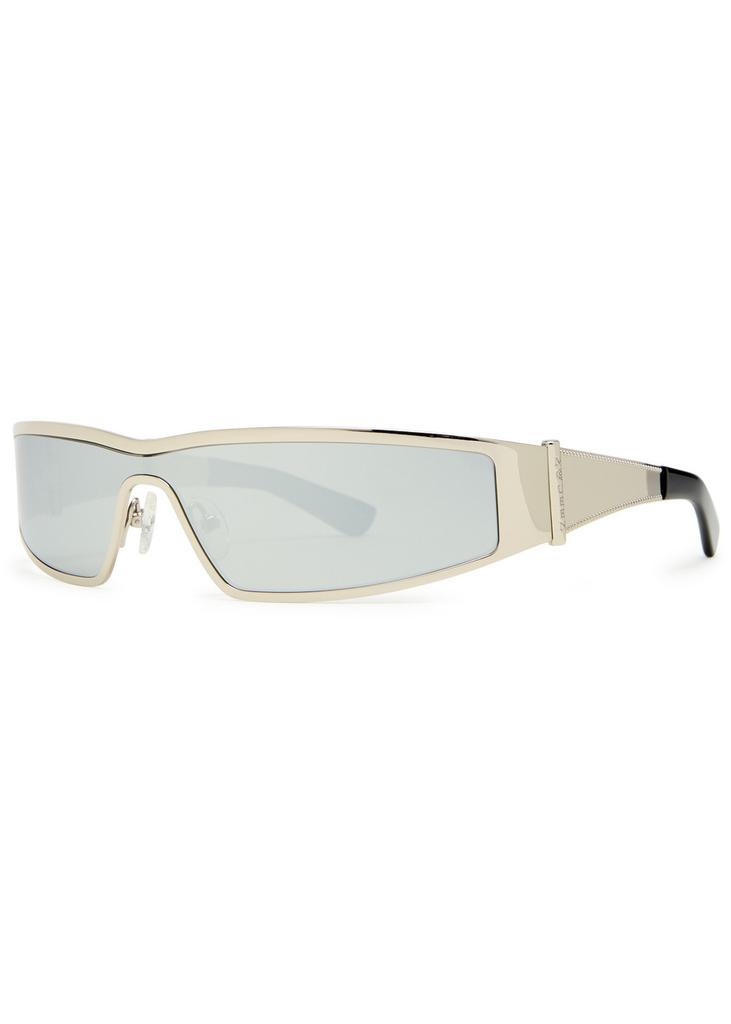 Alexander McQueen Y2K mirrored wraparound mask sunglasses