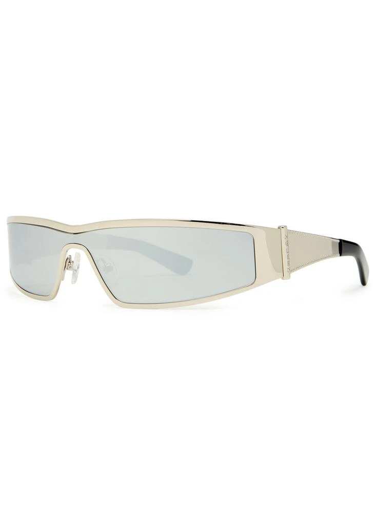 ALEXANDER MCQUEEN Y2K mirrored wraparound mask sunglasses 1