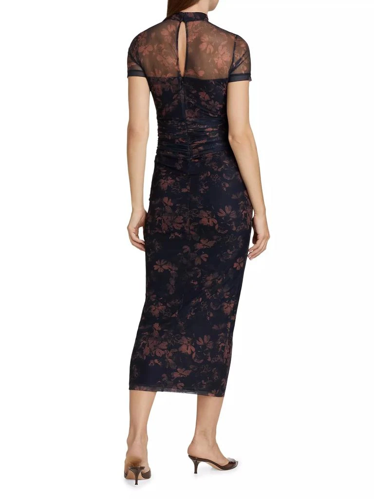 Amanda Uprichard Dominique Floral Illusion Body-Con Midi-Dress 5