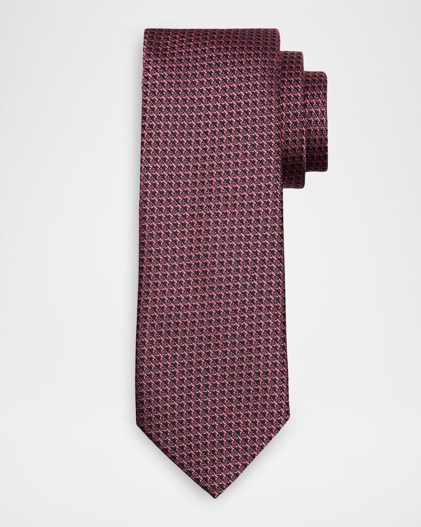 Canali Men's Houndstooth Silk Jacquard Tie