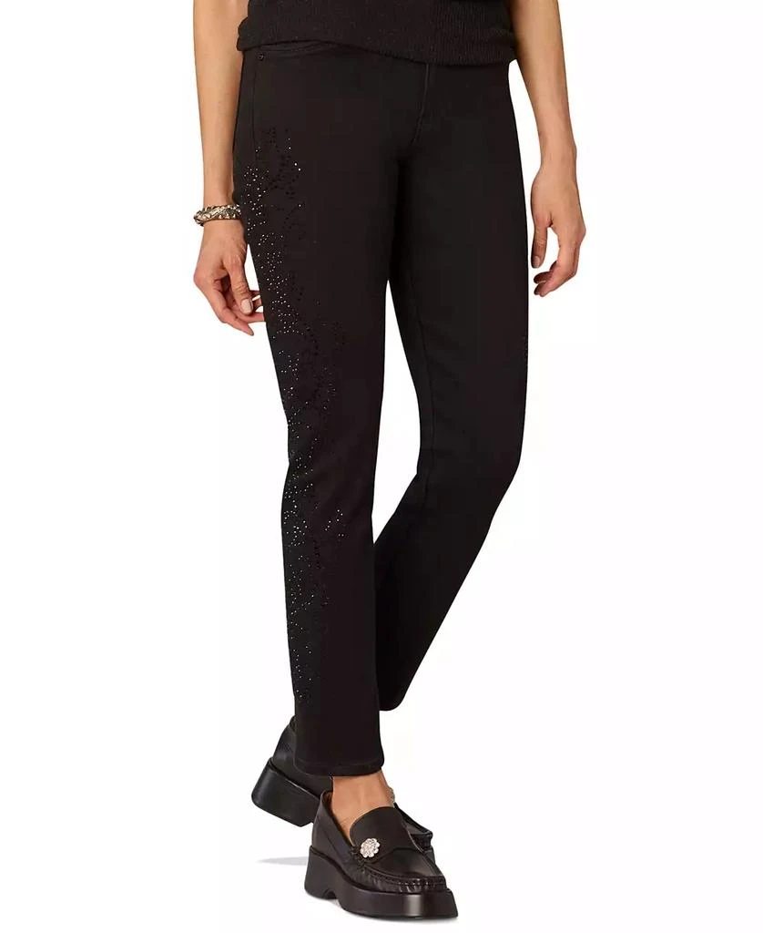 Democracy Petite Rhinestone Embellished Skinny Jeans 1