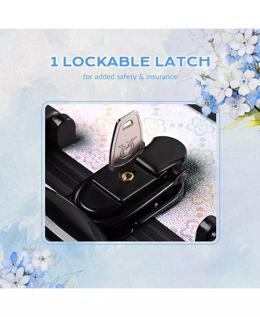 Byootique Makeup Train Case Cosmetic Organizer w/ Mirror Artist Grace ForgetMeNot 7