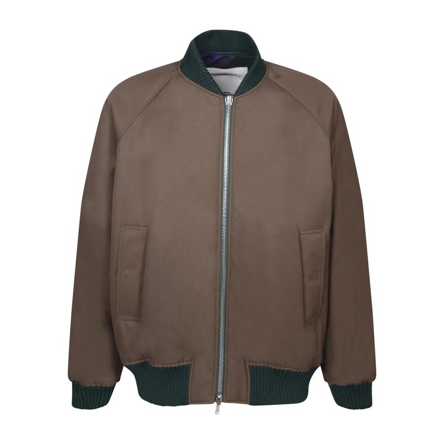 Burberry Checked Reversible Bomber Jacket With Zipper