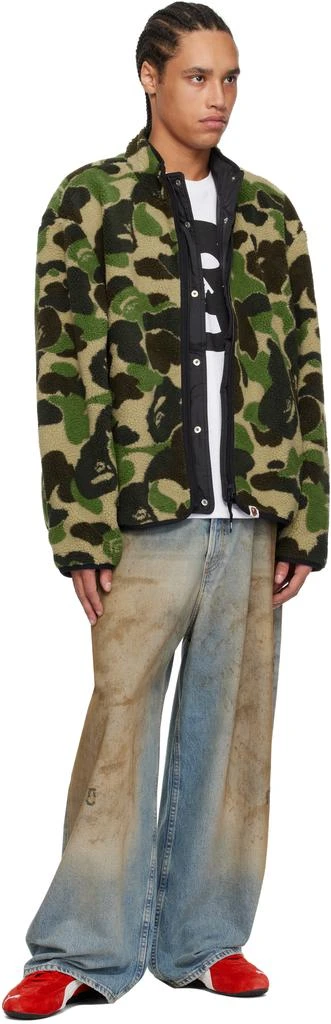 Bape Green ABC Camo Boa Ripstop Reversible Jacket 4