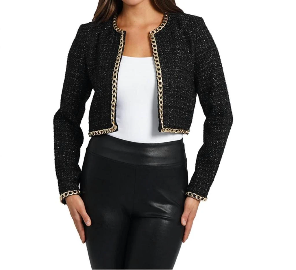 Love Token Lizzie Bolero Blazer In Black 1