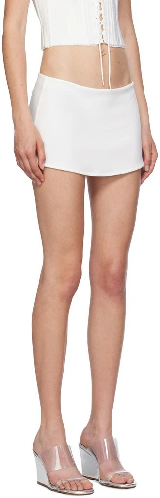 GUIZIO White Micro Mini Stretch Miniskirt 2