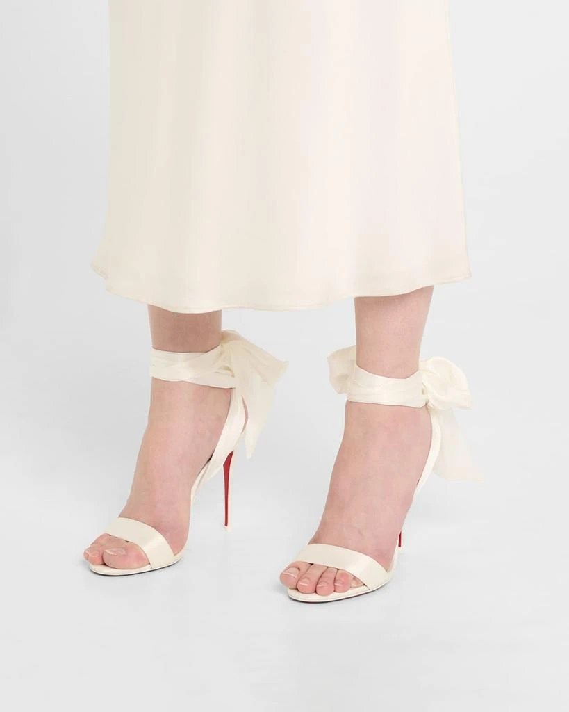 Christian Louboutin Red Sole Ribbon Ankle-Wrap Stiletto Sandals 2