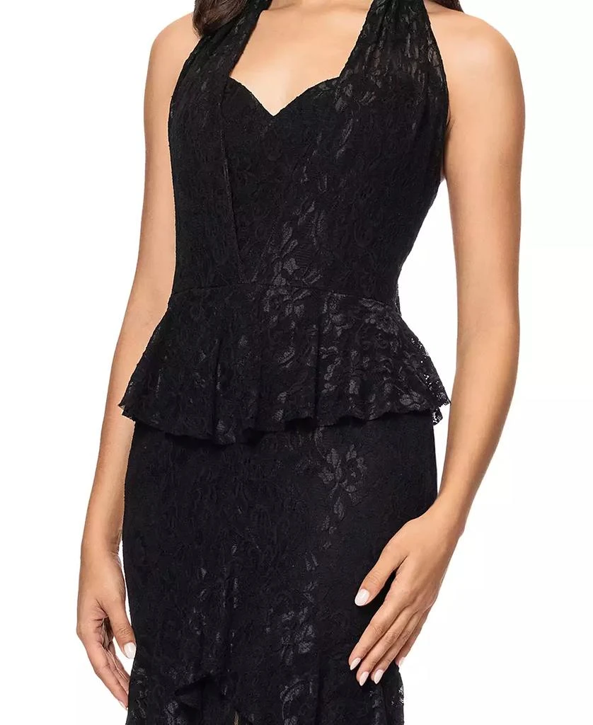 Betsy & Adam Women's Ruffle Tiered Lace Gown 3