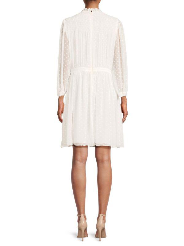 Rebecca Taylor Swiss Dot Mini A Line Dress