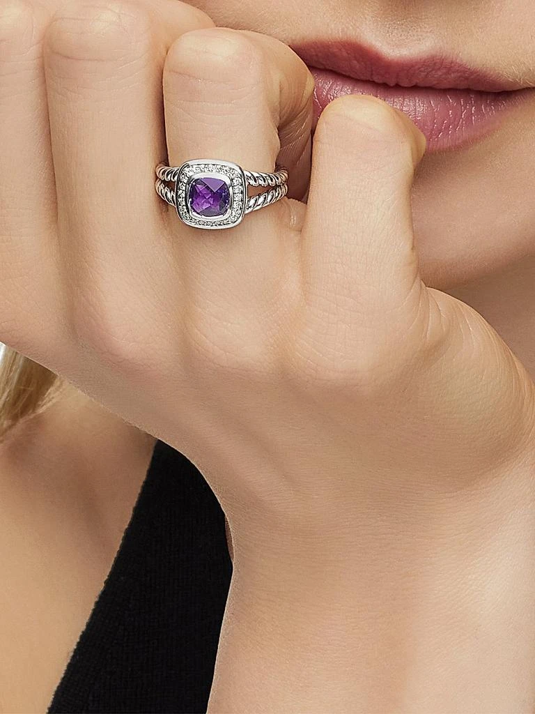 David Yurman Petite Albion® Ring With Pavé Diamonds 7