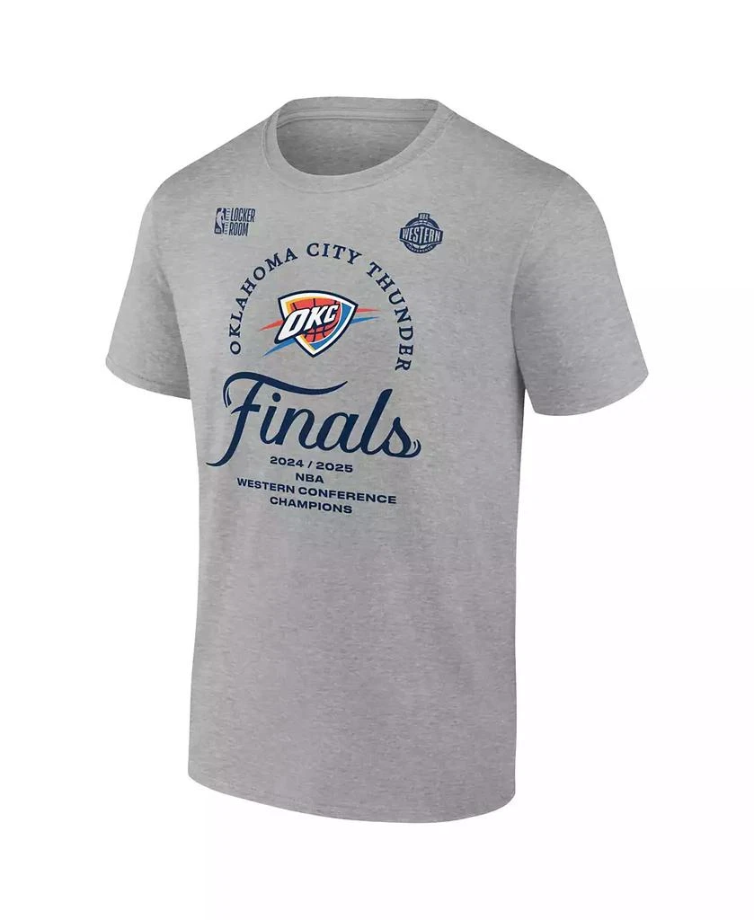 Fanatics Men's Steel Oklahoma City Thunder 2025 NBA Western Conference Champions Locker Room T-Shirt 2