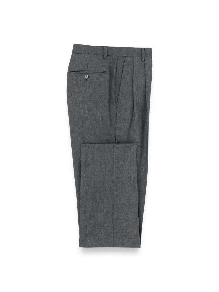 Paul Fredrick Wool Stretch Bengaline Pleated Suit Pants