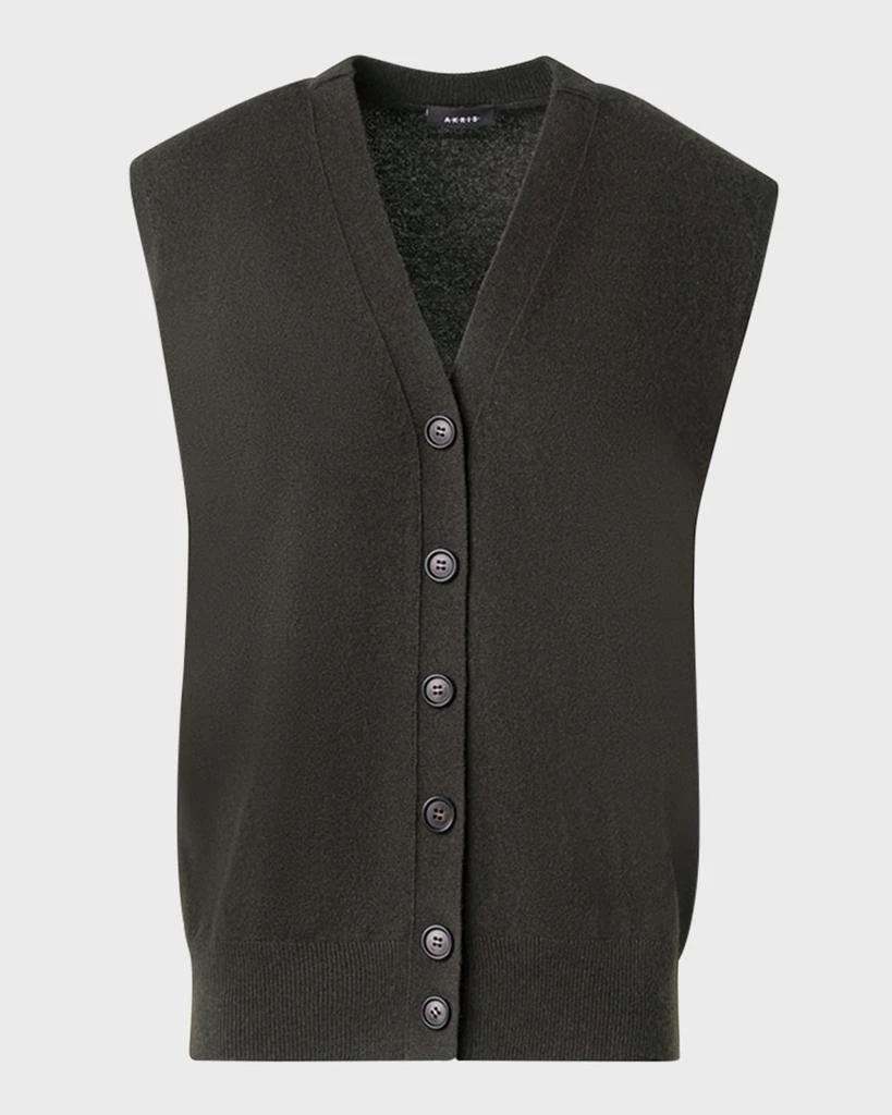 Akris V-Neck Cashmere Oversized Vest 1