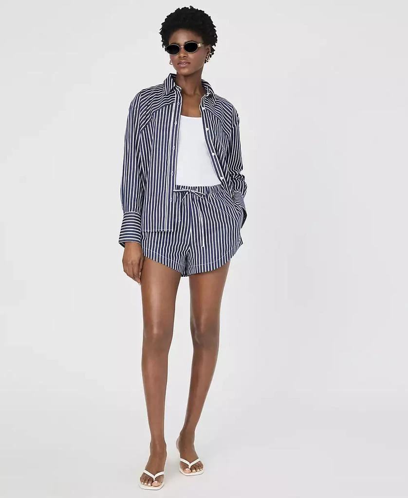 French Connection Women's Alexis Cotton Drawstring Shorts 7