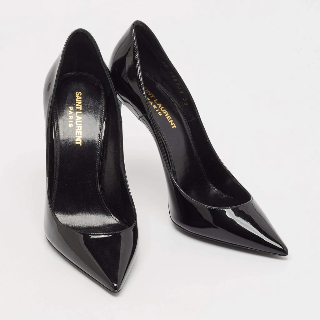 Yves Saint Laurent Saint Laurent Black Patent Leather Zoe Pumps Size 38 4