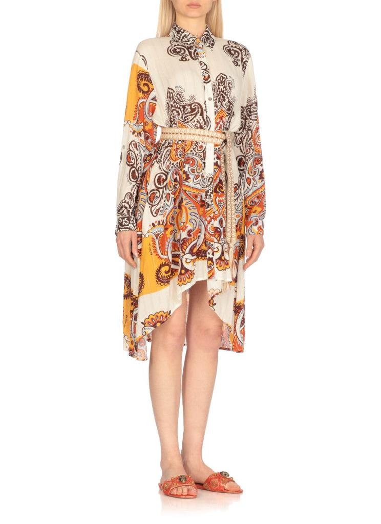 MISS BIKINI Ivory Long Sleeve Viscose Dress