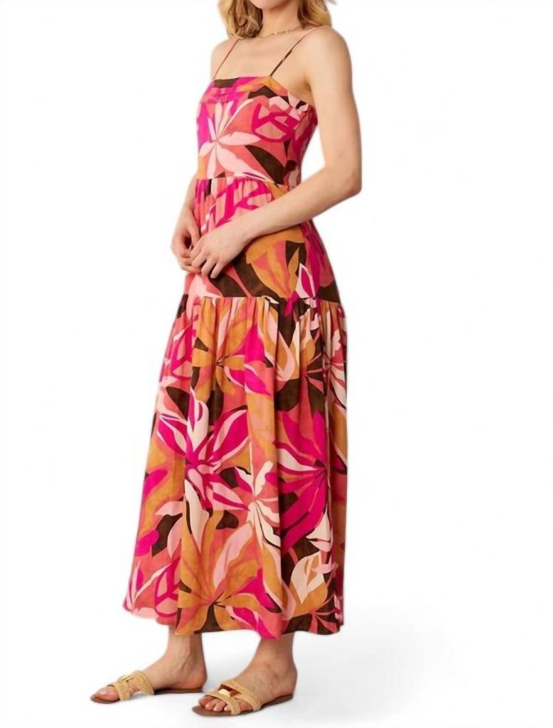 En Creme En Creme - Printed Sleeveless Midi Dress