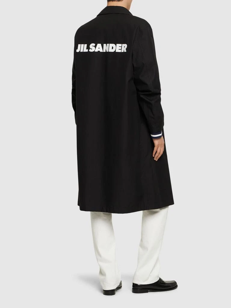 JIL SANDER Printed Cotton Poplin Parka Coat 1