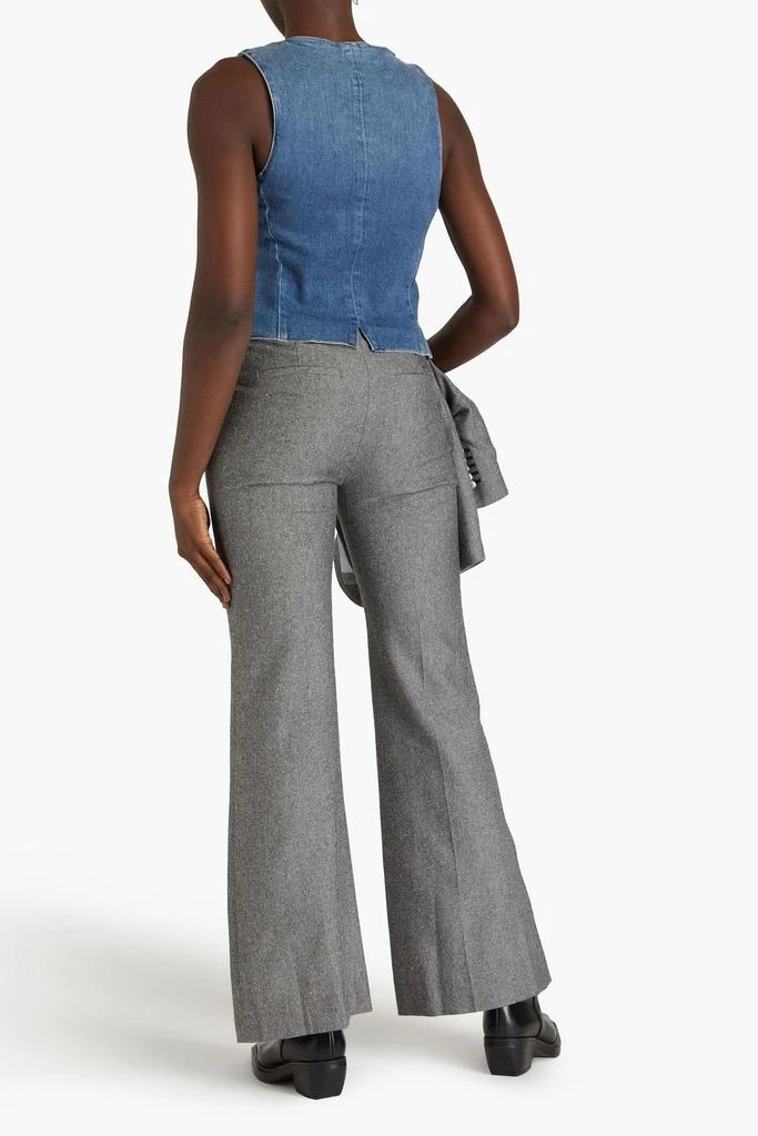 VERONICA BEARD Lebone cotton-blend tweed flared pants 3