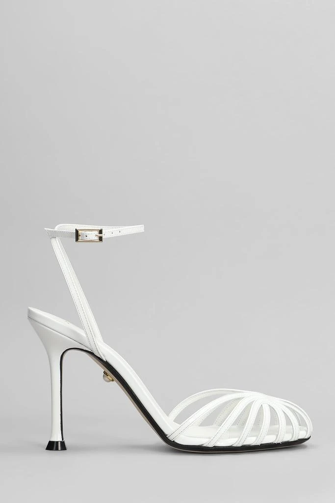 Alevì Ally 95 Sandals In White Patent Leather 1