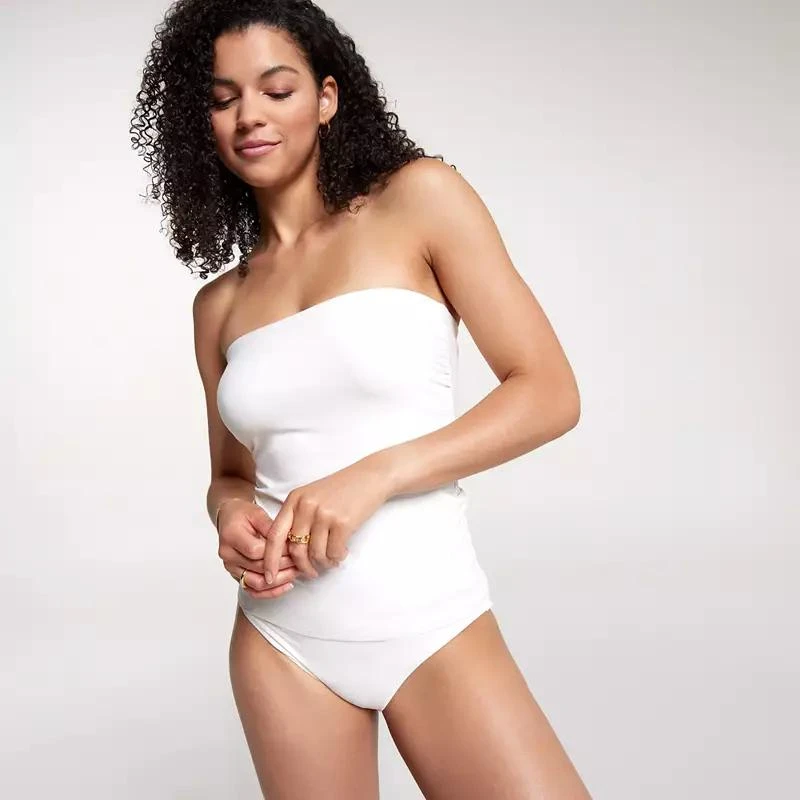 CALIA CALIA Women's Bandeau Medium Support Tankini Swim Top 1