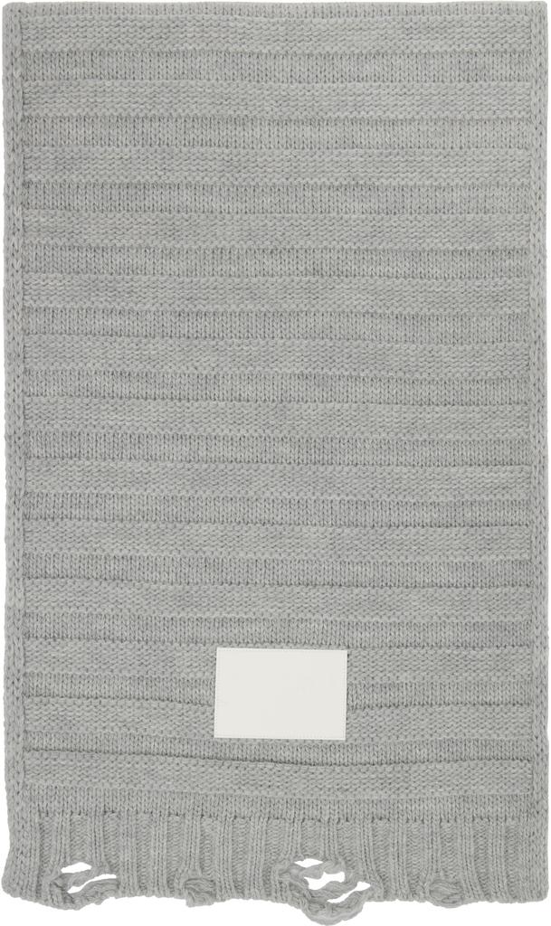 MM6 Gray Wool Scarf