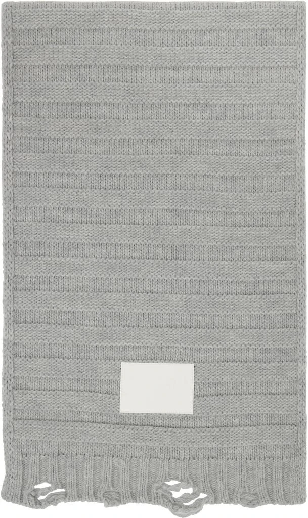 MM6 Gray Wool Scarf 1