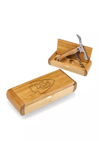 Legacy Nfl Kansas City Chiefs Elan Deluxe Corkscrew In Bamboo Box