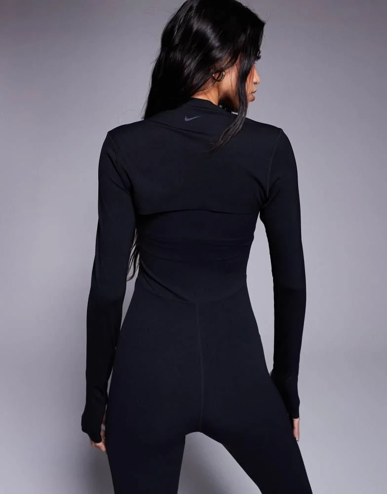 NIKE Nike Training Zenvy Dri-FIT soft touch long sleeved shrug top in black 3