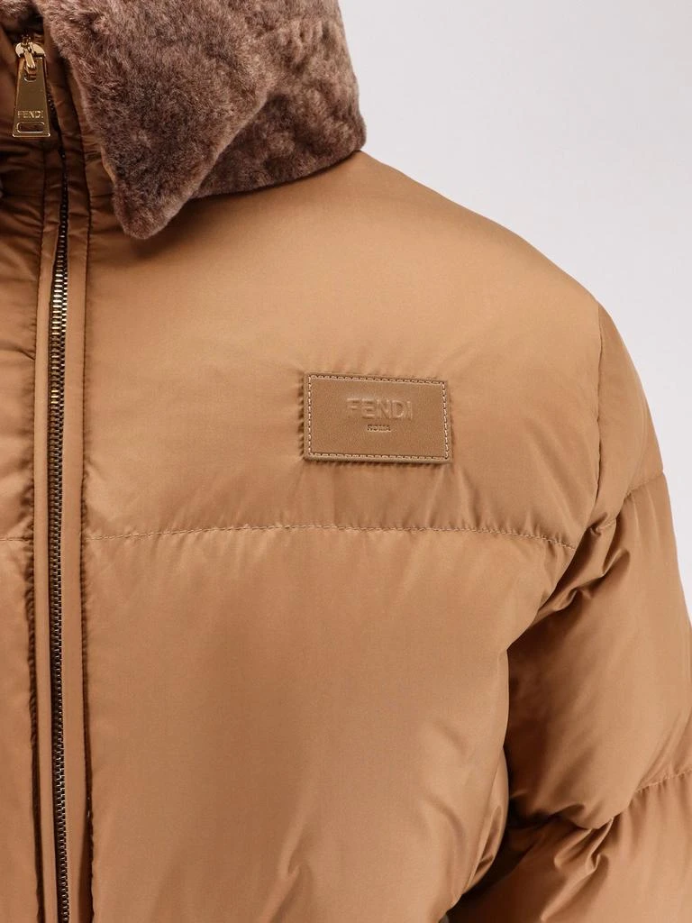 Fendi Technical fabric and shearling down jacket 3