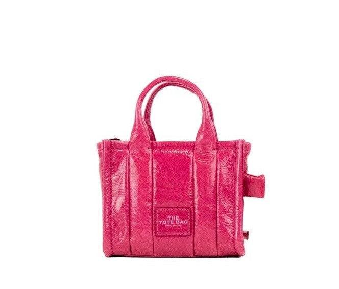 Marc Jacobs Marc Jacobs The Shiny Crinkle Micro Tote Magenta