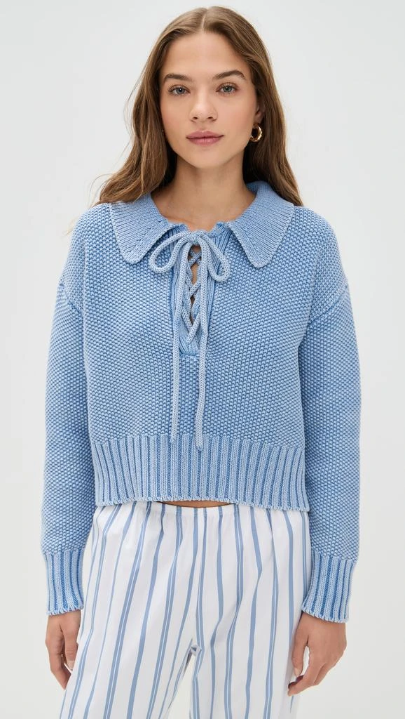 Splendid Roxie Lace Up Sweater 6
