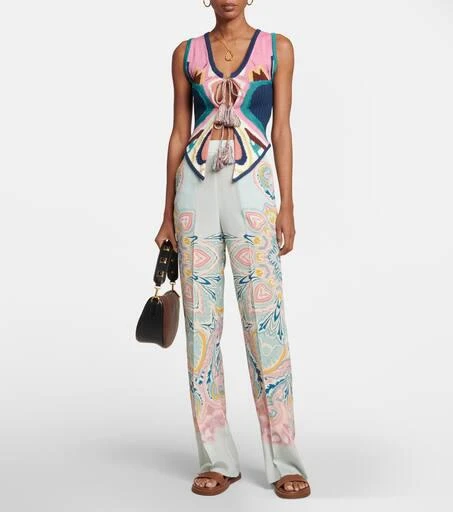 ETRO Paisley high-rise silk pants 2