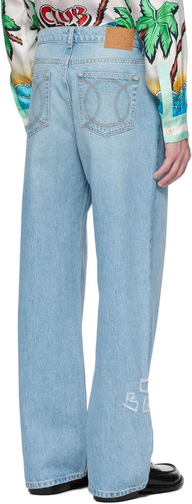 Casablanca Blue Graffiti Distressed Jeans 3