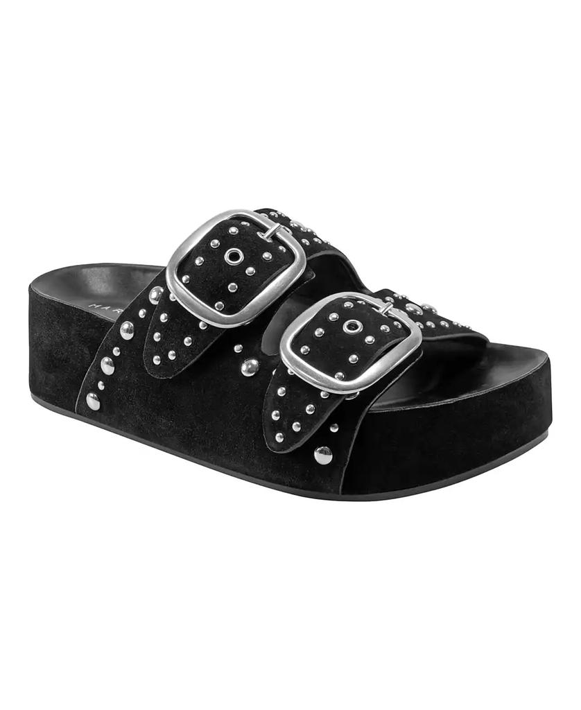 Marc Fisher Women's Sayge Studded Double Band Flatform Sandals