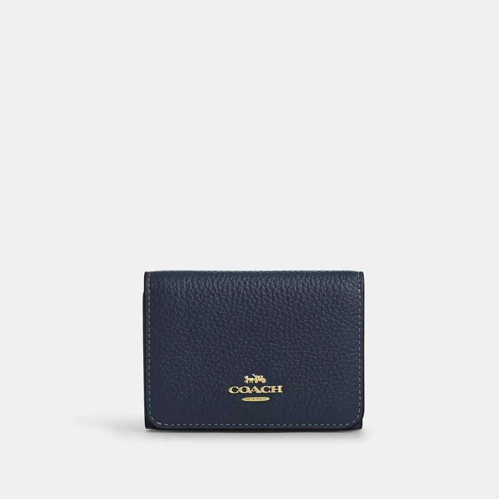 Coach Card Holder Wallet In Signature Canvas With Cherry Print 1