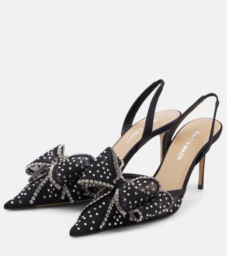 Mach & Mach Le Cadeau embellished mesh slingback pumps 4