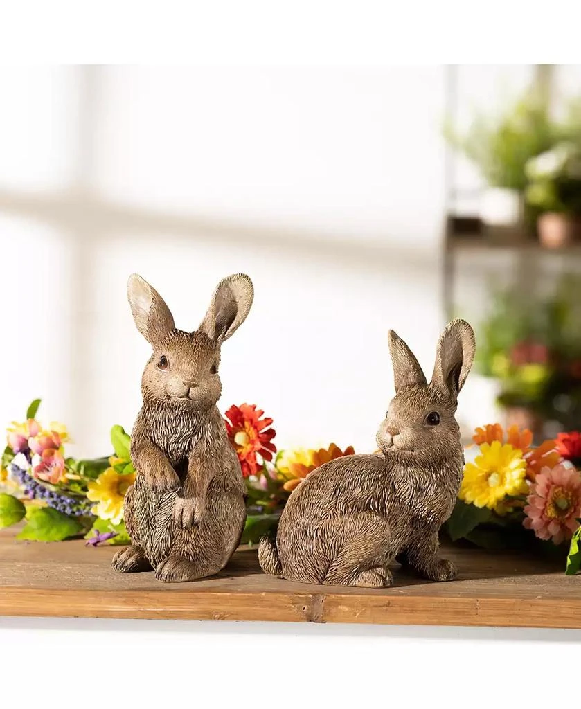 Slickblue Decorative Bunny Figurine Charming Home Decor Accent (Set of 2) 4