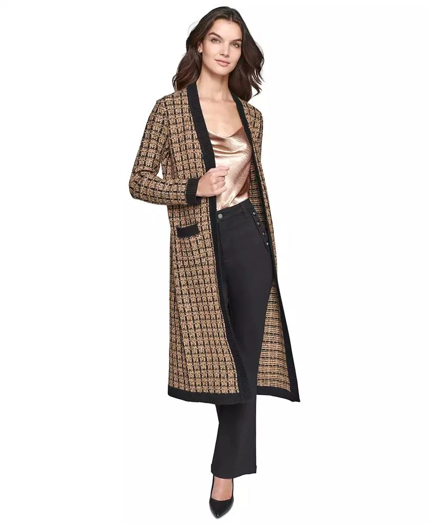 Karl Lagerfeld Paris Women's Tweed Duster Cardigan 1