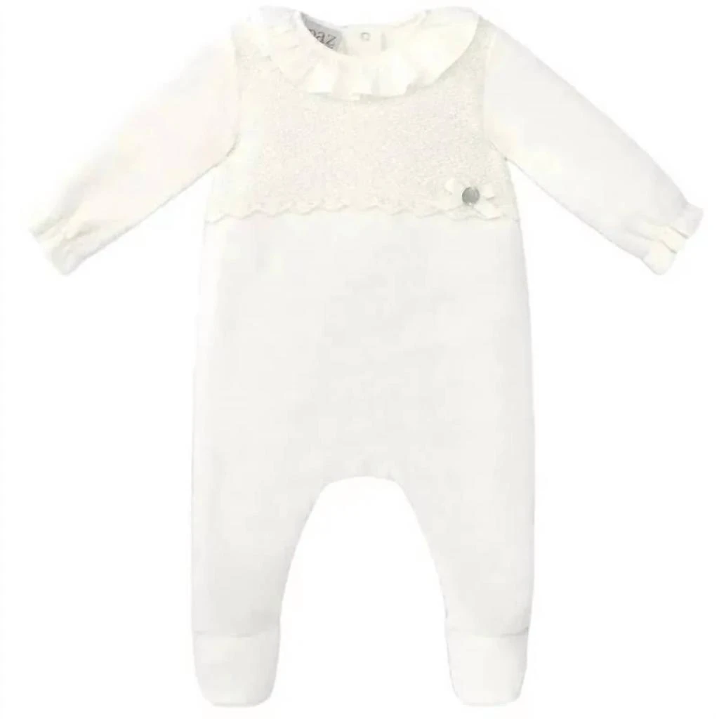 Paz Rodriguez Paz Rodriguez - Baby Girl's Knit Romper Dulzura 1