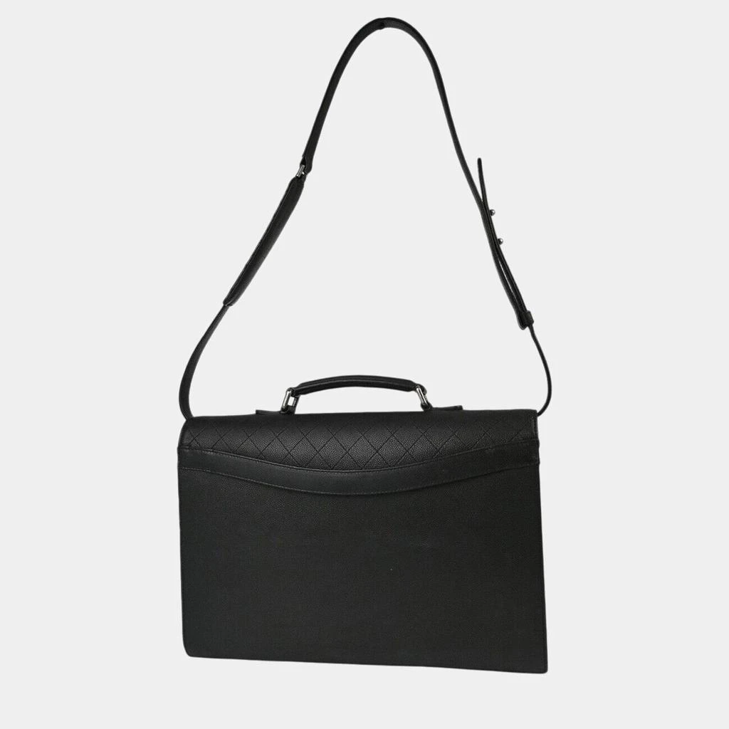 Chanel Chanel Black Briefcase Stainless Steel Boy Handbag 2