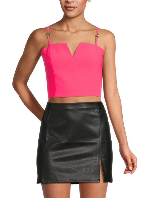 Amanda Uprichard Fable Splitneck Crop Tank Top 1