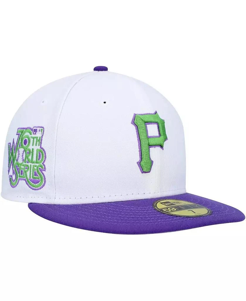 New Era Men's White Pittsburgh Pirates 1979 World Series Side Patch 59FIFTY Fitted Hat 1