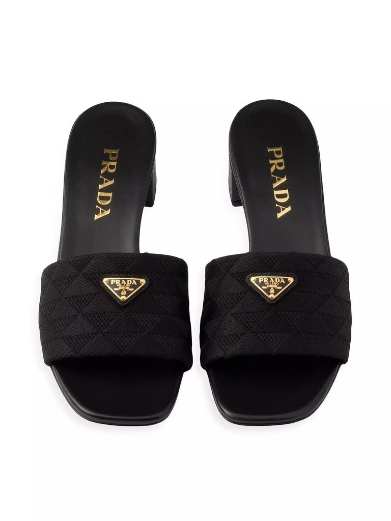 Prada Embroidered Fabric Slides 2