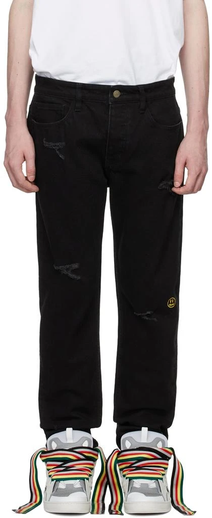 Drew House SSENSE Exclusive Black Tapered Jeans 1