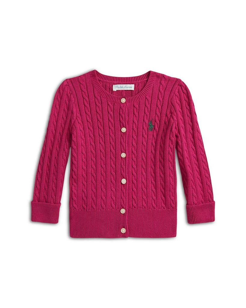 Ralph Lauren Polo Girls' Mini Cable Cotton Cardigan - Baby 1