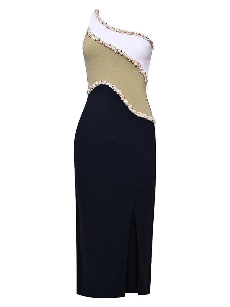patbo one shoulder dress PatBO One Shoulder Maxi Dress in Black