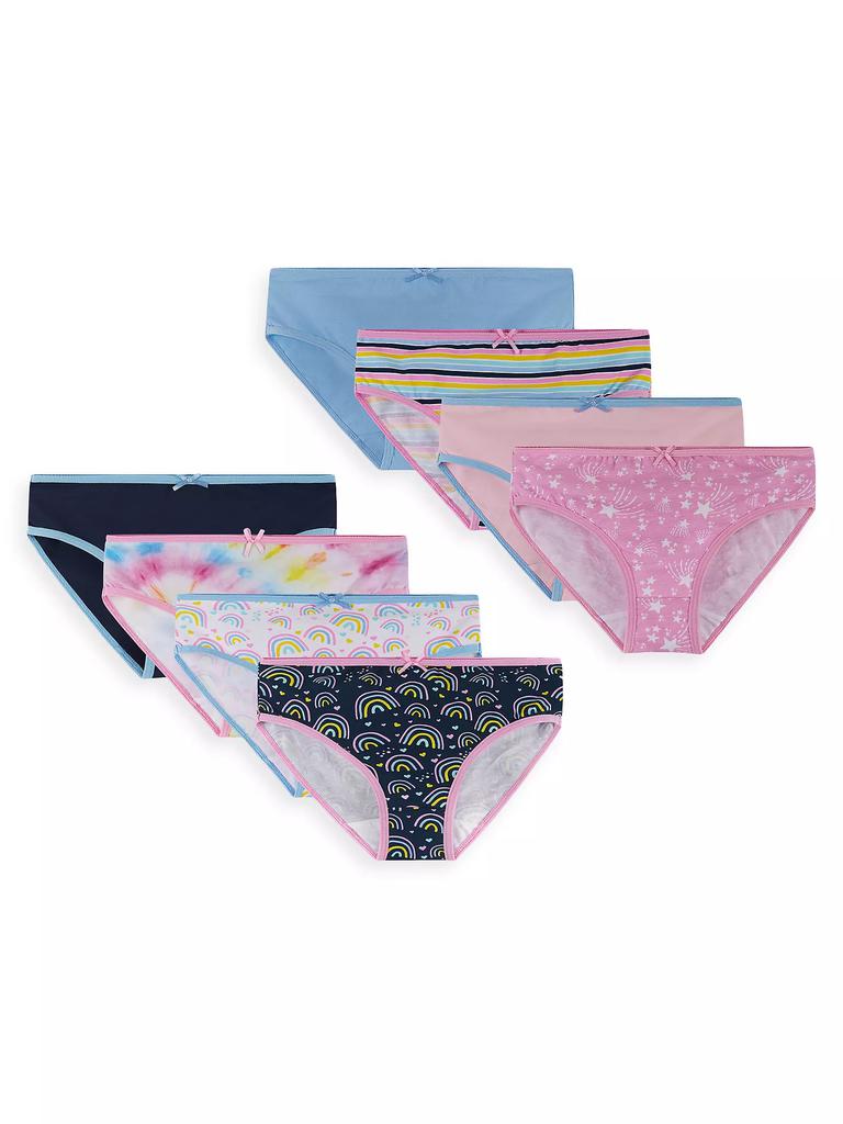 Andy & Evan Little Girl's & Girl's 8-Piece Multicolored Bikini Underwear Set